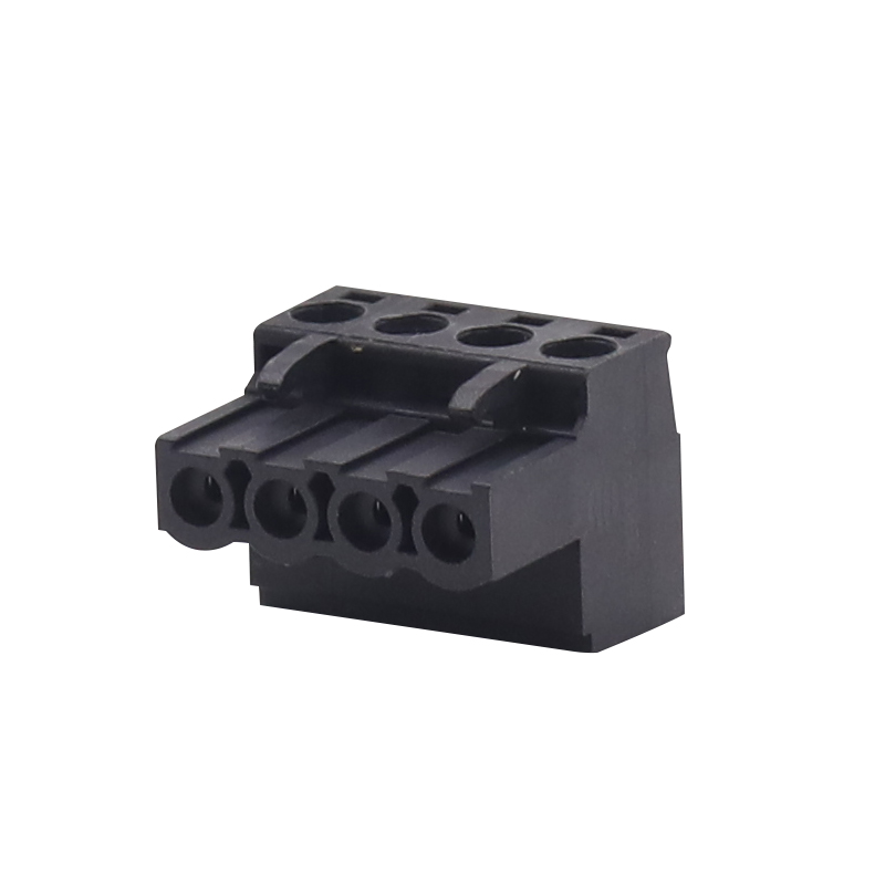 Blok Terminal Kanggo Din Rail Enclosure Warna Black 4P