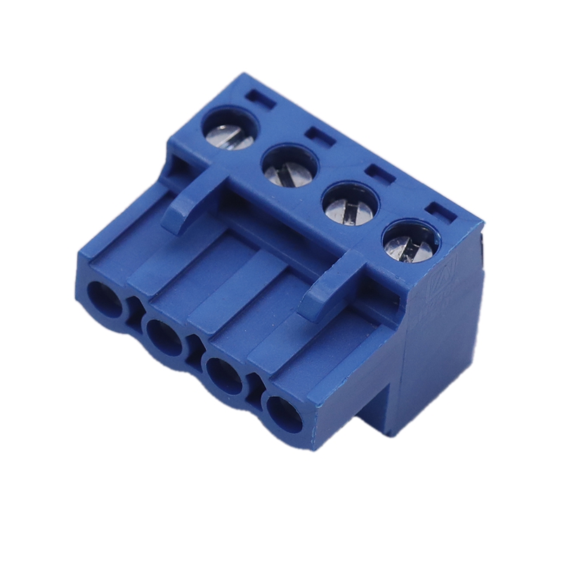 Blok Terminal Kanggo Din Rail Enclosure Warna Biru 4P