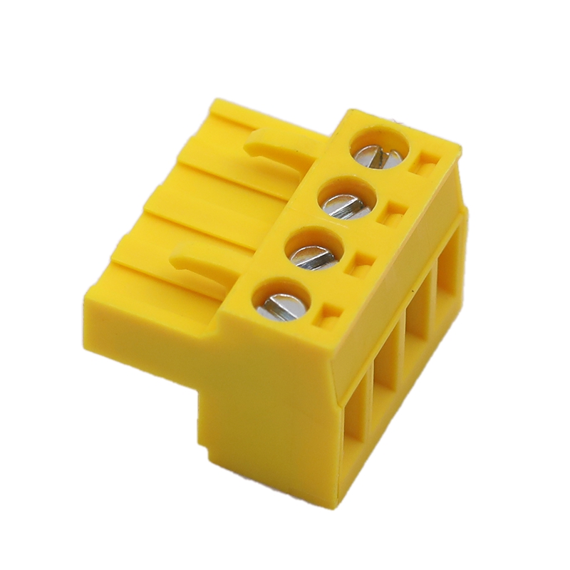 Blok Terminal Kanggo Din Rail Enclosure Warna Kuning 4P